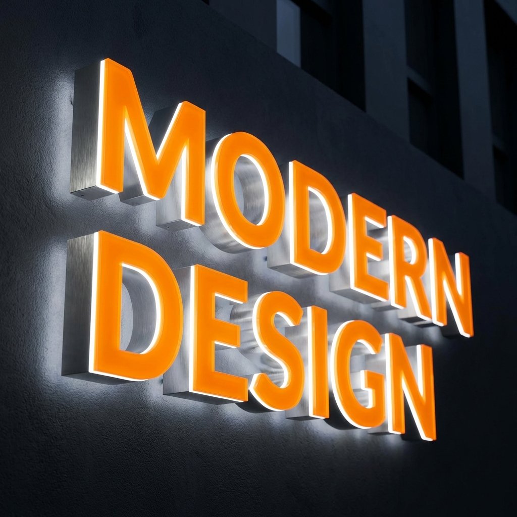 Enseigne Lumineuse Lettres Relief 3D